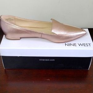 NWT Size 10.5 Nine West Abay Pink Leather loafer